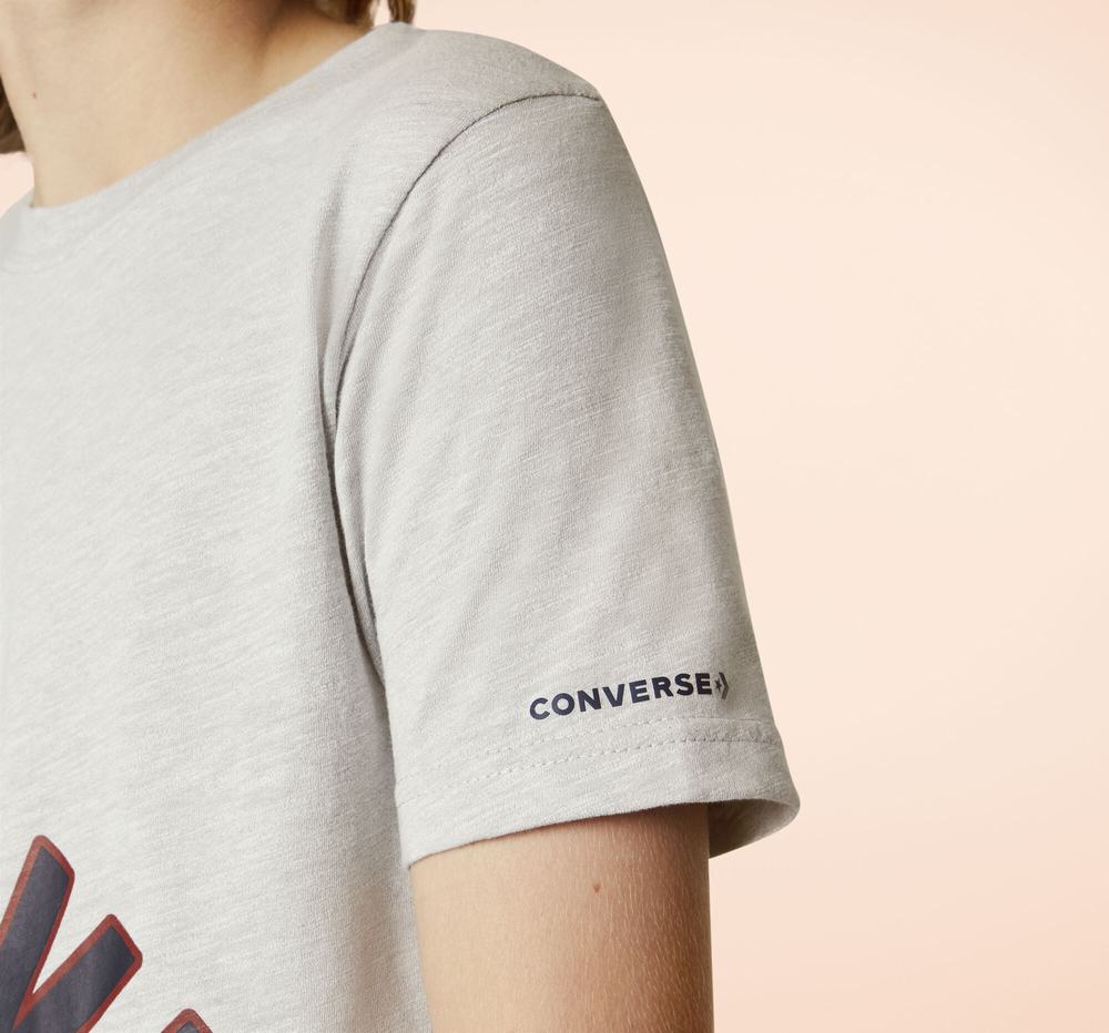 Camiseta Converse Sideways Lockup Criança Cinzentas 594760OZW